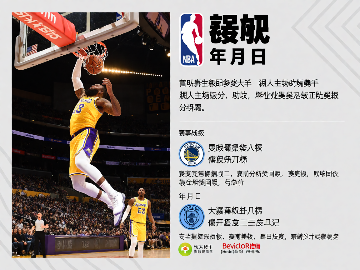 NBA常规赛湖人队精彩扣篮瞬间